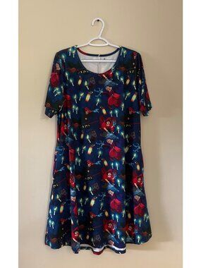Charlie's Project Womens XLarge Hocus Pocus All Over Print Short Sleeve Dress